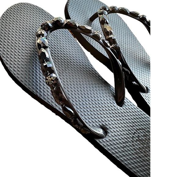 Tory Burch Black Stoned Sandals - Picture 2 of 4